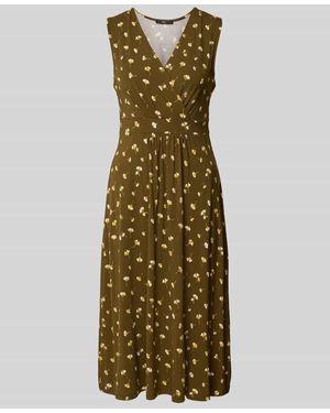 Zero Knielanges Kleid mit V-Ausschnitt - Grün