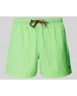 Mcneal Relaxed Fit Badeshorts Mit Logo-Stitching - Grün