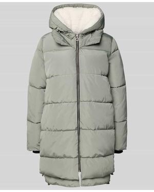 ONLY Regular Fit Steppmantel mit Kapuze Modell 'KELLY' - Grau