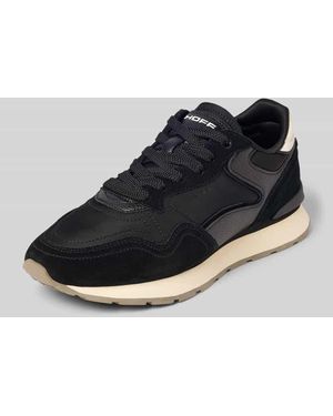 HOFF Sneaker aus Leder-Mix mit Logo-Detail Modell 'City' - Blau