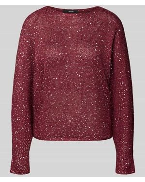 Vero Moda Pullover mit schimmerndem Strickdetail - Rot