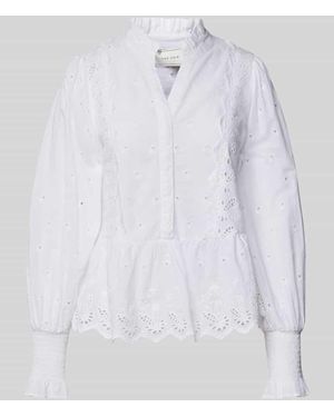 Neo Noir Regular Fit Bluse mit Rüschen Modell 'Maviana' - Weiß