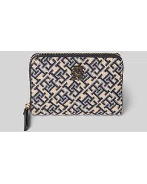 Tommy Hilfiger Portemonnaie mit gewebtem Logo-Muster - Grau