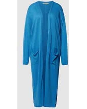 Smith & Soul Cardigan Met Opengewerkte Voorkant - Blauw