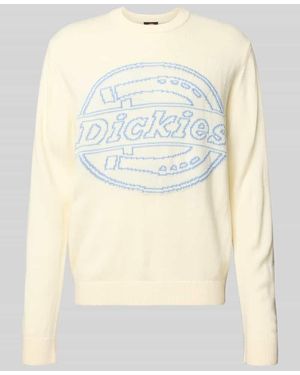Dickies Strickpullover mit Logo und Rundhalsausschnitt - Natur