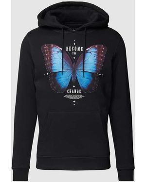 Mister Tee Hoodie mit Motiv-Print Modell 'Become the Change' - Blau