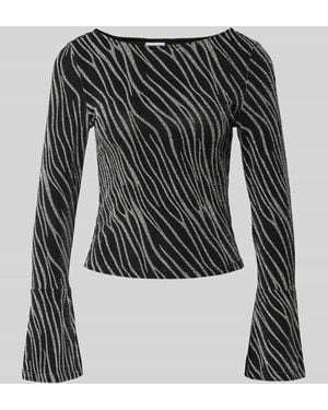 Noisy May Longsleeve mit Rundhalsausschnitt Modell 'GILLY' - Schwarz