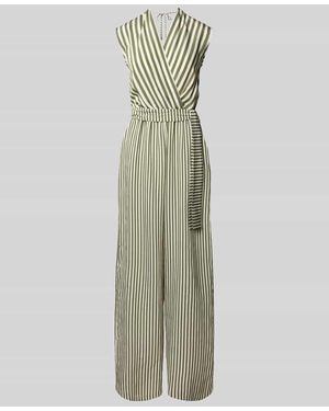 Rinascimento Jumpsuit aus Viskose-Mix mit V-Ausschnitt - Grün