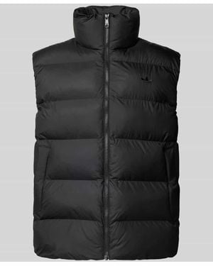 adidas Originals Steppweste mit Stehkragen und Eingrifftaschen - Schwarz