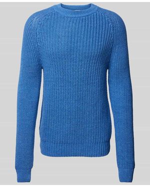 Thinking Mu Strickpullover Mit Rundhalsausschnitt - Blau
