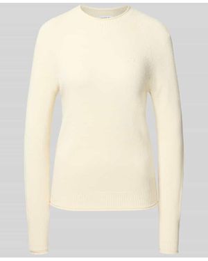 Lacoste Regular Fit Pullover aus reiner Wolle - Natur