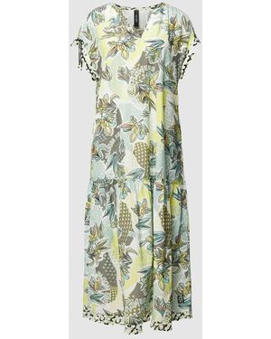 Marc Cain Midikleid mit floralem Allover-Muster - Grün