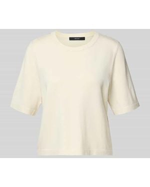 Vero Moda Boxy Fit Strickshirt aus Viskose-Mix Modell 'VMSILJE' - Natur