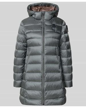 Blauer Usa Daunenmantel mit wärmender Füllung Modell 'AGNES' - Grau