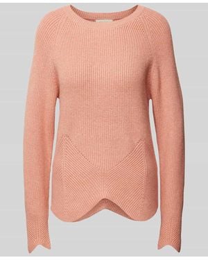 Freequent Strickpullover Mit Rundhalsausschnitt Modell 'Claura' - Pink