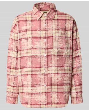Woodbird Freizeithemd mit Knopfleiste Modell 'Jong' - Pink