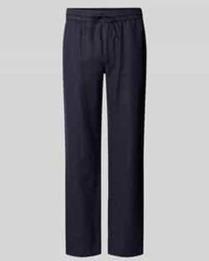 Les Deux Regular Fit Linnen Broek Met Steekzakken - Blauw