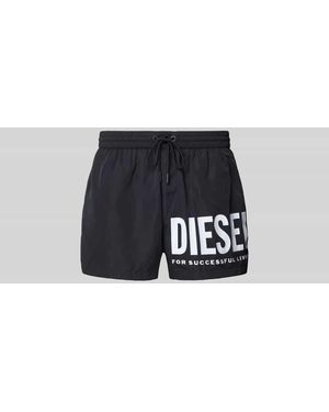 DIESEL Badehose mit elastischem Bund - Schwarz