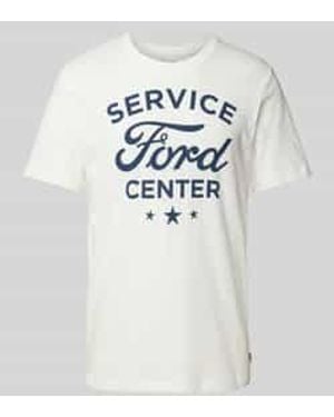 S.oliver Regular Fit T-shirt Van Puur Katoen Met Ford®-print - Grijs