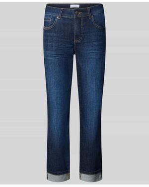 ANGELS Straight Fit Jeans aus Baumwoll-Mix Modell 'DARLEEN' - Blau