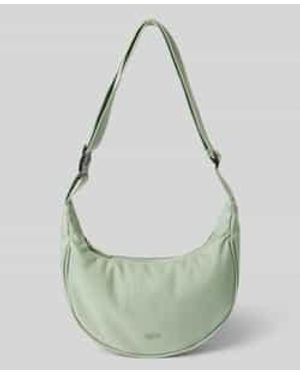 Lefrik Handtas Met Labeldetail - Groen