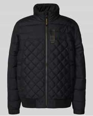 PME LEGEND Gewatteerd Jack Met Opstaande Kraag, Model 'Glider' - Zwart