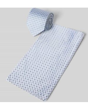 Prince BOWTIE Krawatte und Einstecktuch im Set aus Seide - Blau