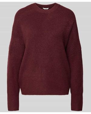 Mbym Relaxed Fit Strickpullover mit Woll-Anteil Modell 'Gillian' - Rot