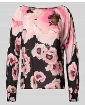 Marc Cain Regular Fit Blouse Met Boothals - Roze