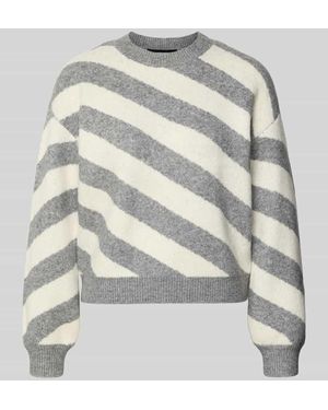 Vero Moda Pullover mit gerippten Abschlüssen - Grau
