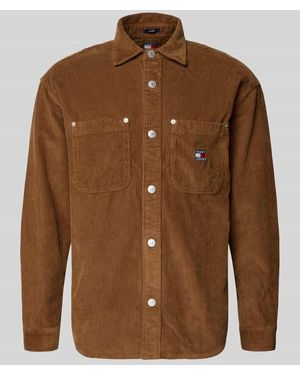 Tommy Hilfiger Relaxed Fit Cordhemd aus reiner Baumwolle - Braun