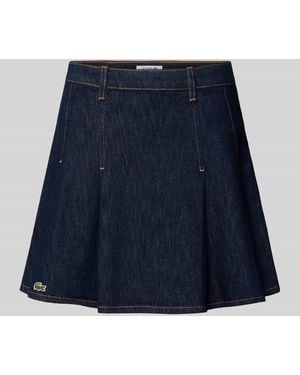 Lacoste Ausgestellter Jeansrock aus reiner Baumwolle - Blau