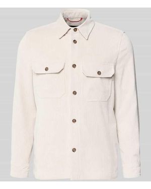 Cinque Regular Fit Hemdjacke aus Cord Modell 'CIPOLPO' - Natur