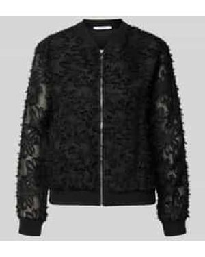 ZABAIONE Semitransparante Blouson Model 'Pi44Nioa' - Zwart