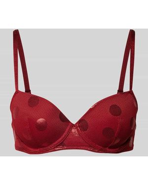 Tommy Hilfiger Schalen-Bh Mit Strukturmuster Modell 'Holiday Demi' - Rot
