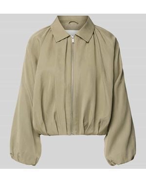 Opus Jacke aus Lyocell mit Reißverschluss Modell 'Jabana' - Natur