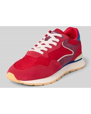 HOFF Sneaker aus Leder-Mix mit Logo-Detail Modell 'City' - Rot