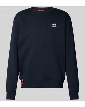 Alpha Industries Sweatshirt Mit Label-Print - Blau