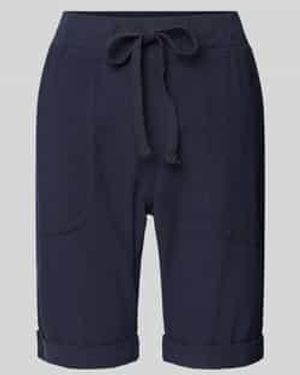Kaffe Bermuda Met Elastische Band - Blauw