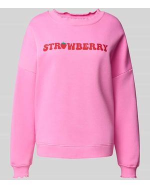 Pieces Oversized Sweatshirt aus Baumwoll-Mix Modell 'MALIAH' - Pink