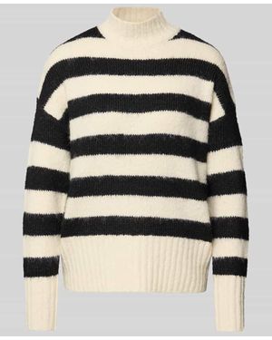 Soya Concept Strickpullover mit gerippten Abschlüssen Modell 'ILENE' - Schwarz