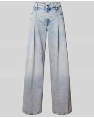 Guess Wide Fit Jeans Met Bandplooien - Blauw