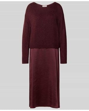 ROBE LÉGÈRE Midikleid im Double-Layer-Look - Lila