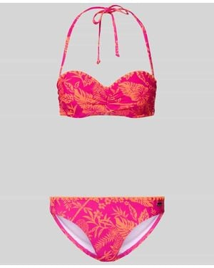 Venice Beach Bikini mit floralem Allover-Print Modell 'Kensi' - Pink