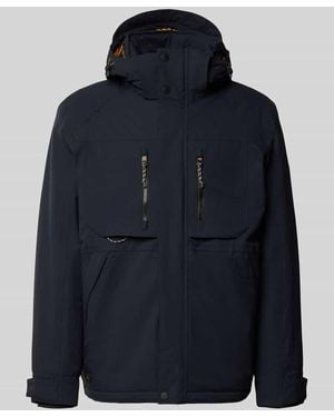Camel Active Jacke mit Reißverschlusstaschen Modell 'TEXXXACTIVE' - Blau