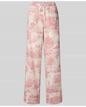 Seductive Stoffhose mit elastischem Bund Modell 'VIOLETTA' - Pink