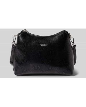 SEIDENFELT Crossbody Bag mit Label-Detail Modell 'LILLEBY' - Schwarz