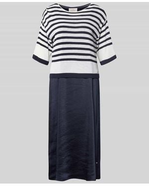 ROBE LÉGÈRE Regular Fit Midikleid mit 1/2-Arm - Blau