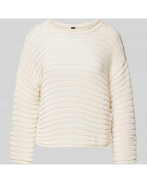 Stefanel Strickpullover Mit Rundhalsausschnitt - Natur