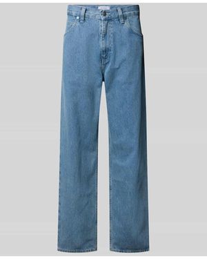 Edwin Baggy Fit Jeans im 5-Pocket-Design Modell 'MATRIX' - Blau